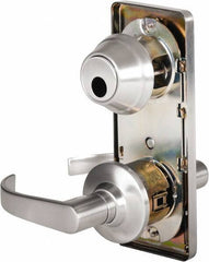 Stanley - Grade 2 Passage Lever Lockset - 2-3/4" Back Set, Keyless Cylinder, Brass Alloy, Satin Chrome Finish - Apex Tool & Supply