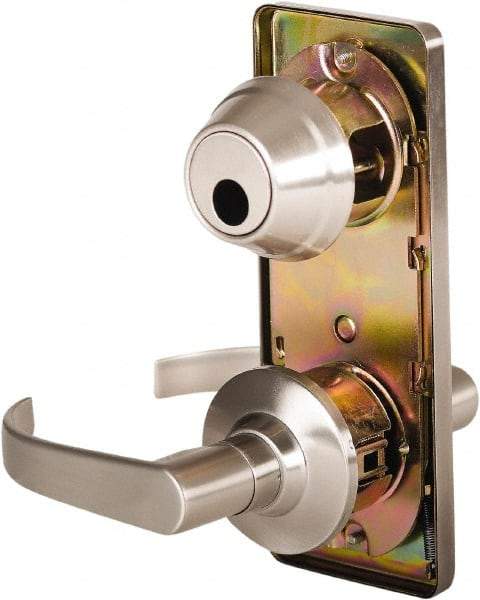 Stanley - Grade 2 Passage Lever Lockset - 2-3/4" Back Set, Keyless Cylinder, Brass Alloy, Nickel Finish - Apex Tool & Supply