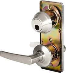 Stanley - Grade 2 Passage Lever Lockset - 2-3/4" Back Set, Keyless Cylinder, Brass Alloy, Satin Chrome Finish - Apex Tool & Supply