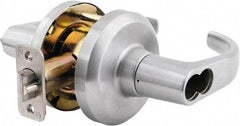 Stanley - Grade 1 Classroom Lever Lockset - 2-3/4" Back Set, Key In Lever Cylinder, Brass Alloy, Satin Chrome Finish - Apex Tool & Supply