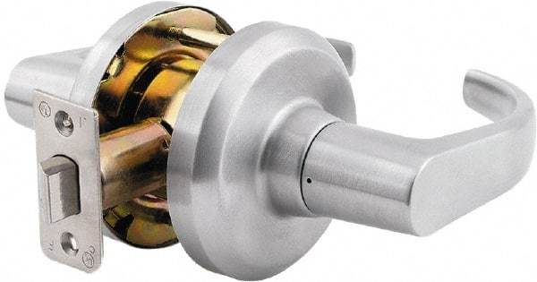 Stanley - Grade 1 Passage Lever Lockset - 2-3/4" Back Set, Keyless Cylinder, Brass Alloy, Satin Chrome Finish - Apex Tool & Supply