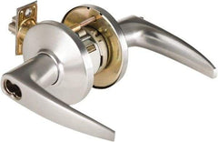 Best - Grade 1 Storeroom Lever Lockset - 2-3/4" Back Set, Key In Lever Cylinder, Brass Alloy, Satin Chrome Finish - Apex Tool & Supply