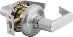 Stanley - Grade 1 Passage Lever Lockset - 2-3/4" Back Set, Keyless Cylinder, Brass Alloy, Satin Chrome Finish - Apex Tool & Supply