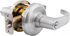 Stanley - Grade 1 Classroom Lever Lockset - 2-3/4" Back Set, Key In Lever Cylinder, Brass Alloy, Satin Chrome Finish - Apex Tool & Supply