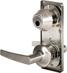 Stanley - Grade 2 Passage Lever Lockset - 2-3/4" Back Set, Keyless Cylinder, Brass Alloy, Nickel Finish - Apex Tool & Supply