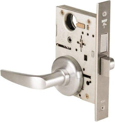 Best - Grade 1 Privacy Lever Lockset - 2-3/4" Back Set, Keyless Cylinder, Brass Alloy, Satin Chrome Finish - Apex Tool & Supply