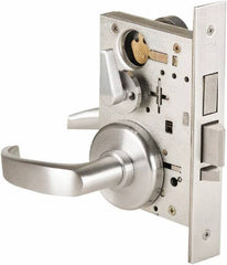 Stanley - Grade 1 Dormitory Lever Lockset - 2-3/4" Back Set, Best SFIC Cylinder, Brass Alloy, Satin Chrome Finish - Apex Tool & Supply
