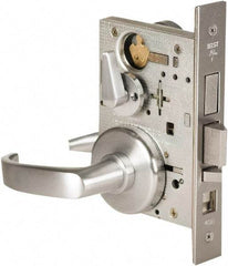 Stanley - Grade 1 Dormitory Lever Lockset - 2-3/4" Back Set, Best SFIC Cylinder, Brass Alloy, Satin Chrome Finish - Apex Tool & Supply
