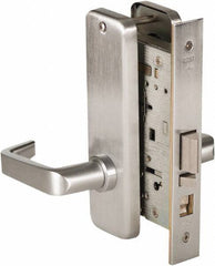 Stanley - Grade 1 Classroom Lever Lockset - 2-3/4" Back Set, Best SFIC Cylinder, Brass Alloy, Satin Chrome Finish - Apex Tool & Supply