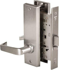 Stanley - Grade 1 Storeroom Lever Lockset - 2-3/4" Back Set, Best SFIC Cylinder, Brass Alloy, Satin Chrome Finish - Apex Tool & Supply