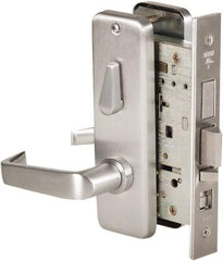 Stanley - Grade 1 Office Lever Lockset - 2-3/4" Back Set, Best SFIC Cylinder, Brass Alloy, Satin Chrome Finish - Apex Tool & Supply