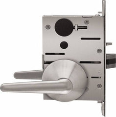 Stanley - Grade 1 Classroom Lever Lockset - 2-3/4" Back Set, Best SFIC Cylinder, Brass Alloy, Satin Stainless Steel Finish - Apex Tool & Supply