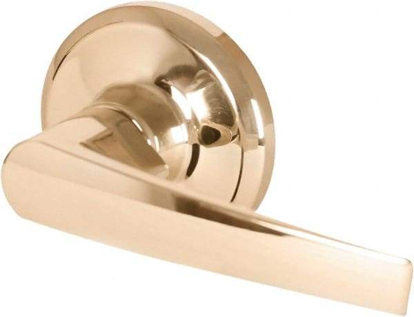 Stanley - Grade 2 Dummy Lever Lockset - 2-3/8 & 2-3/4" Back Set, Keyless Cylinder, Brass Alloy, Bright Brass Finish - Apex Tool & Supply