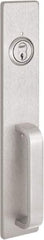 Precision - 15" OAL Reversible Unrated Flatbar - 32 to 36" Door Width, Satin Stainless Steel Finish, Grade 1, 2100 Series - Apex Tool & Supply