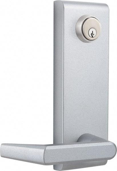 Precision - 8" OAL Nonhanded Flatbar - 32 to 36" Door Width, Painted Aluminum Finish, Grade 1, Stanley Commercial Hardware - Apex Tool & Supply