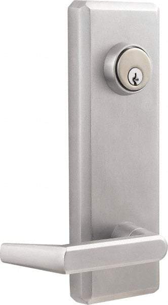 Precision - 10" OAL Nonhanded Flatbar - 32 to 36" Door Width, Satin Chrome Finish, Grade 1, Stanley Commercial Hardware - Apex Tool & Supply