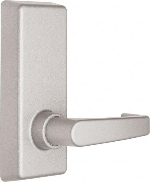 Precision - 7" OAL Reversible Unrated Flatbar - 32 to 36" Door Width, Painted Aluminum Finish, Grade 1, Reliant Series - Apex Tool & Supply