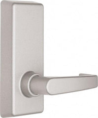 Precision - 7" OAL Reversible Unrated Flatbar - 32 to 36" Door Width, Painted Aluminum Finish, Grade 1, Reliant Series - Apex Tool & Supply