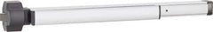 Precision - 36" OAL Right Hand Reverse Unrated Flatbar - 32 to 36" Door Width, Painted Aluminum Finish, Grade 1, Reliant Series - Apex Tool & Supply