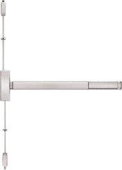 Precision - 36" OAL Right Hand Reverse Fire Rated Flatbar - 32 to 36" Door Width, Satin Stainless Steel Finish, Grade 1, Apex Series - Apex Tool & Supply