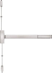 Precision - 48" OAL Right Hand Reverse Fire Rated Flatbar - 32 to 48" Door Width, Satin Stainless Steel Finish, Grade 1, Apex Series - Apex Tool & Supply