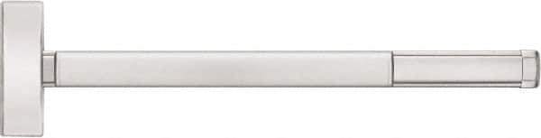 Precision - 36" OAL Reversible Unrated Flatbar - 32 to 36" Door Width, Satin Stainless Steel Finish, Grade 1, 2100 Series - Apex Tool & Supply