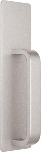 Precision - 10" OAL Reversible Unrated Flatbar - 32 to 36" Door Width, Painted Aluminum Finish, Grade 1, Reliant Series - Apex Tool & Supply