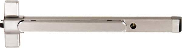 Precision - 36" OAL Nonhanded Flatbar - 32 to 36" Door Width, Painted Aluminum Finish, Grade 1, Stanley Commercial Hardware - Apex Tool & Supply