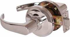 Stanley - Grade 1 Passage Lever Lockset - 2-3/4" Back Set, Keyless Cylinder, Brass Alloy, Bright Chrome Finish - Apex Tool & Supply