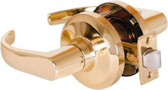 Stanley - Grade 1 Passage Lever Lockset - 2-3/4" Back Set, Keyless Cylinder, Brass Alloy, Bright Brass Finish - Apex Tool & Supply