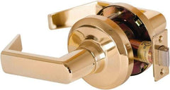 Stanley - Grade 1 Passage Lever Lockset - 2-3/4" Back Set, Keyless Cylinder, Brass Alloy, Bright Brass Finish - Apex Tool & Supply