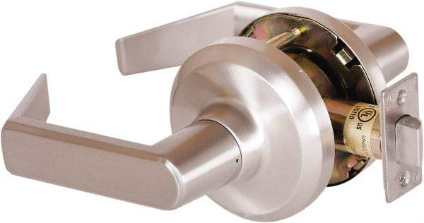 Stanley - Grade 1 Passage Lever Lockset - 2-3/4" Back Set, Keyless Cylinder, Brass Alloy, Satin Nickel Finish - Apex Tool & Supply