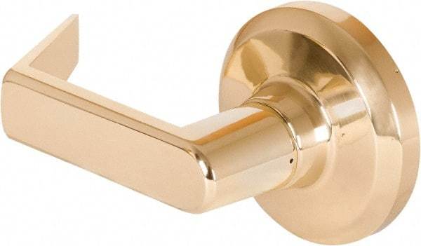 Stanley - Grade 1 Dummy Lever Lockset - 2-3/4" Back Set, Keyless Cylinder, Brass Alloy, Bright Brass Finish - Apex Tool & Supply