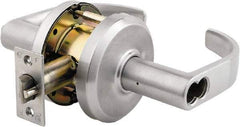 Stanley - Grade 1 Classroom Lever Lockset - 2-3/4" Back Set, Small Format I/C Less Cylinder, Brass Alloy, Satin Chrome Finish - Apex Tool & Supply