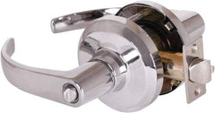 Stanley - Grade 1 Entrance Lever Lockset - 2-3/4" Back Set, Key In Lever Cylinder, Brass Alloy, Bright Chrome Finish - Apex Tool & Supply