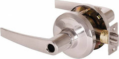 Stanley - Grade 1 Entrance Lever Lockset - 2-3/4" Back Set, Key In Lever Cylinder, Brass Alloy, Bright Chrome Finish - Apex Tool & Supply