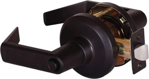 Stanley - Grade 1 Privacy Lever Lockset - 2-3/4" Back Set, Keyless Cylinder, Brass Alloy, Oil Rubbed Bronze Finish - Apex Tool & Supply