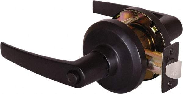 Stanley - Grade 1 Privacy Lever Lockset - 2-3/4" Back Set, Keyless Cylinder, Brass Alloy, Oil Rubbed Bronze Finish - Apex Tool & Supply
