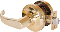 Stanley - Grade 1 Communicating Lever Lockset - 2-3/4" Back Set, Key In Lever Cylinder, Brass Alloy, Bright Brass Finish - Apex Tool & Supply