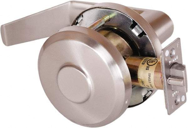 Stanley - Grade 1 Communicating Lever Lockset - 2-3/4" Back Set, Key In Lever Cylinder, Brass Alloy, Satin Nickel Finish - Apex Tool & Supply