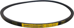 Bando - Section 3V, 3/8" Wide, 75" Outside Length, V-Belt - Rubber Compound, Black, Narrow, No. 3V750 - Apex Tool & Supply