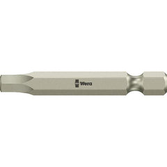 Wera - 1/8" Hex Screwdriver Bit - 1/4" Drive, 50mm OAL - Apex Tool & Supply
