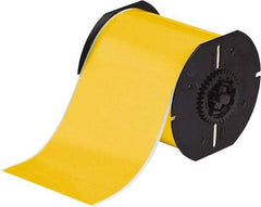 Brady - 4" Wide, Yellow Vinyl Labels - For BBP30 Label Printer, BBP33 Label Printer, BBP35 Multicolor Sign & Label Printer, BBP37 Color & Cut Sign & Label Printer, BradyPrinter S3100, BBP31 Sign & Label Printer - Apex Tool & Supply