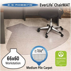 ES Robbins - 60" Long x 66" Wide, Chair Mat - Workstation, Straight Edge Style - Apex Tool & Supply