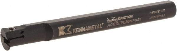Kennametal - 5/8" Min Bore Diam, 125mm OAL, 1/2" Shank Diam, A-EVE Indexable Boring Bar - 1" Max Bore Depth, EG0160M1FP02 Insert - Apex Tool & Supply