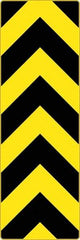 NMC - "Chevron", 12" Wide x 36" High, Aluminum Warning & Safety Reminder Signs - 0.08" Thick, Black on Yellow, High Intensity Reflectivity, Rectangle, Post Mount - Apex Tool & Supply