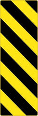 NMC - "Chevron", 12" Wide x 36" High, Aluminum Warning & Safety Reminder Signs - 0.08" Thick, Black on Yellow, High Intensity Reflectivity, Rectangle, Post Mount - Apex Tool & Supply