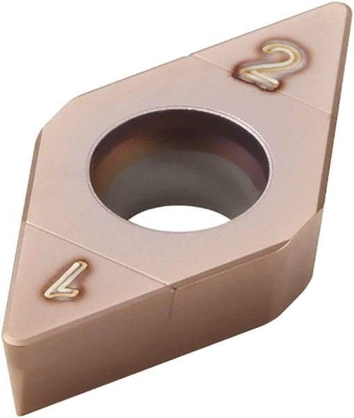 Seco - DCGW32.52 - Grade CH2540 PCBN Turning Insert - TiSiN Finish, 55° Diamond, 3/8" Inscr Circle, 5/32" Thick, 1/32" Corner Radius - Apex Tool & Supply
