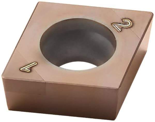 Seco - CCGW21.52 - Grade CH0550 PCBN Turning Insert - TiAlCrN Finish, 80° Diamond, 1/4" Inscr Circle, 3/32" Thick, 1/32" Corner Radius - Apex Tool & Supply