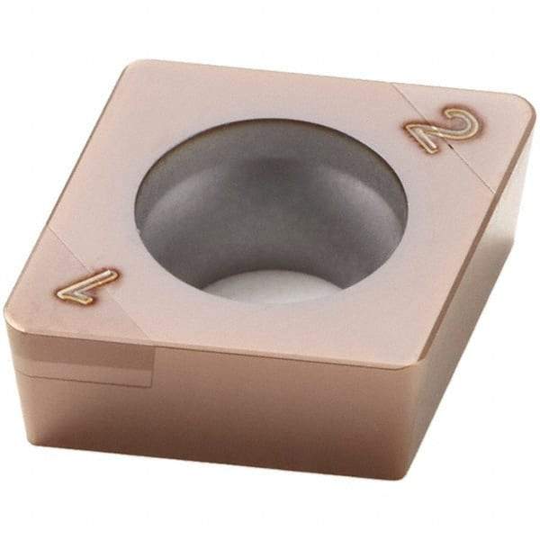 Seco - CCGT32.51 - Grade CH2540 PCBN Turning Insert - TiSiN Finish, 80° Diamond, 3/8" Inscr Circle, 5/32" Thick, 1/64" Corner Radius - Apex Tool & Supply